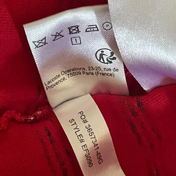 Lacoste Red Striped Cotton/Linen Blend Dress w/pockets-Size 36 (US 4) - Picture 11 of 15